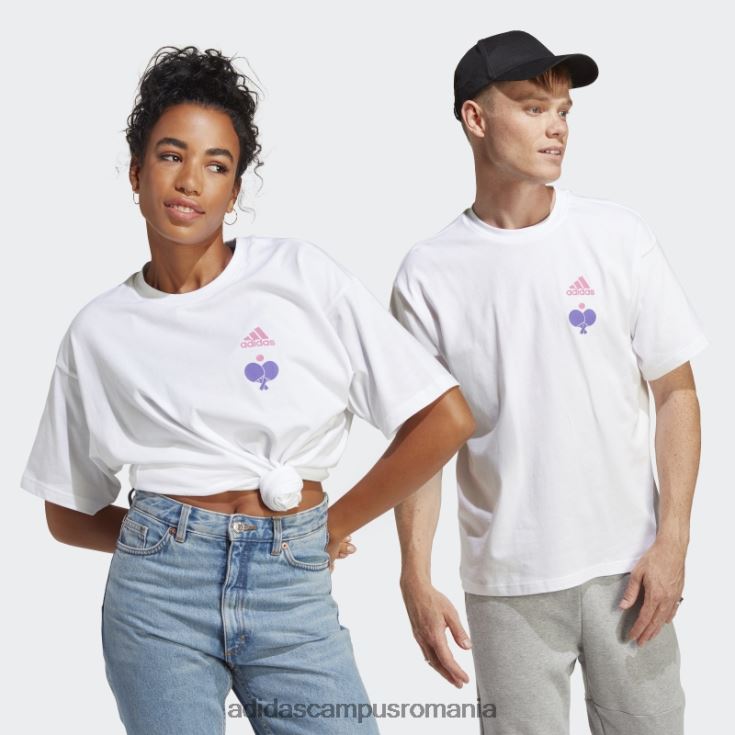 adidas campus romania tricou grafic alb fierbinte unisex alb J266N214172