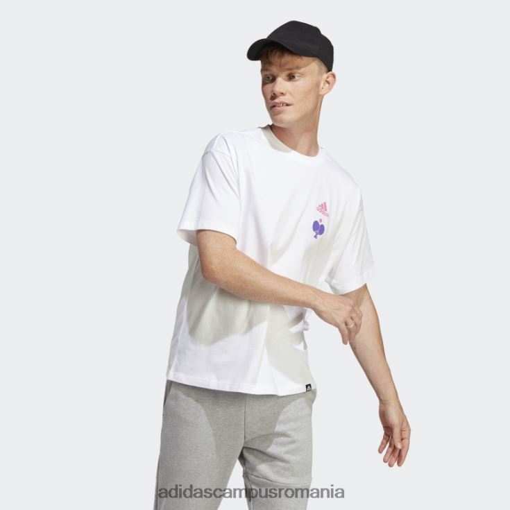 adidas campus romania tricou grafic alb fierbinte unisex alb J266N214172