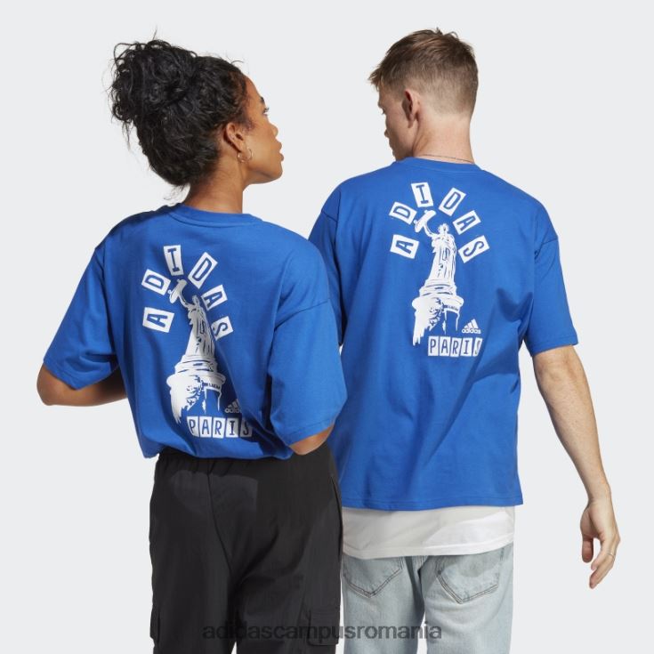 adidas campus romania tricou grafic albastru regal unisex albastru regal J266N214293
