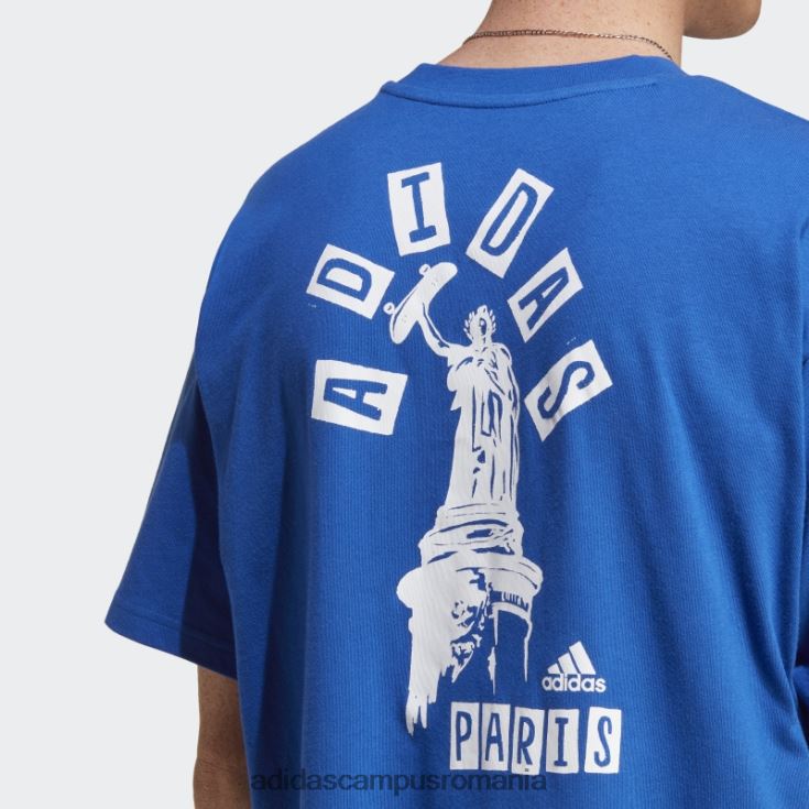 adidas campus romania tricou grafic albastru regal unisex albastru regal J266N214293