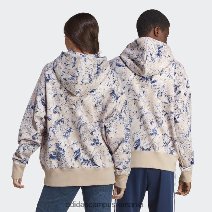 adidas campus romania x parley hoodie (gen neutru) quartz hot unisex cuarț/argintiu zori J266N214027