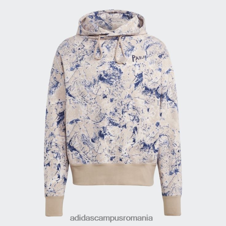 adidas campus romania x parley hoodie (gen neutru) quartz hot unisex cuarț/argintiu zori J266N214027