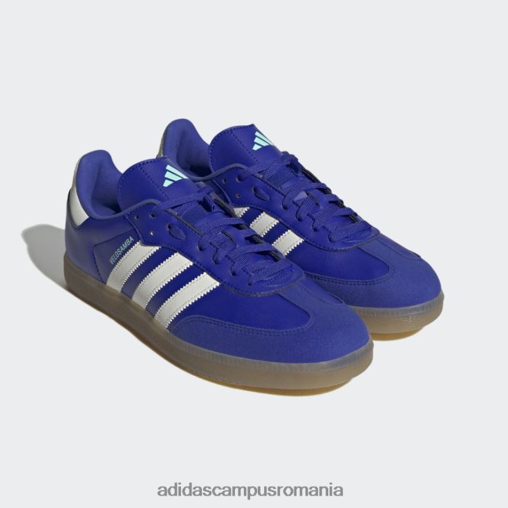 adidas campus romania pantofii de ciclism vegani velosamba albaștri unisex albastru/alb/mentă J266N24051