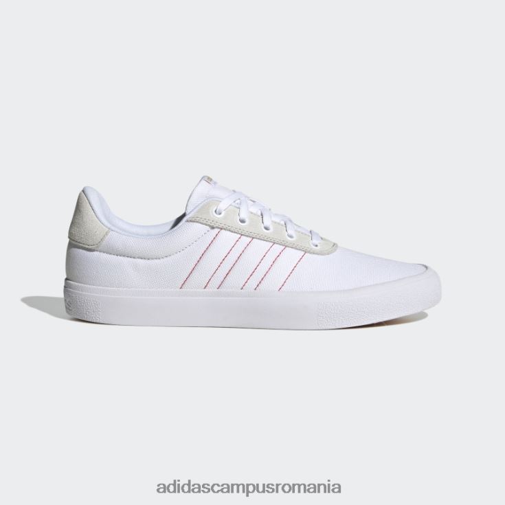 adidas campus romania Vulc raid3r pantofi cu 3 dungi alb unisex alb/stacojiu/aur mat J266N212464