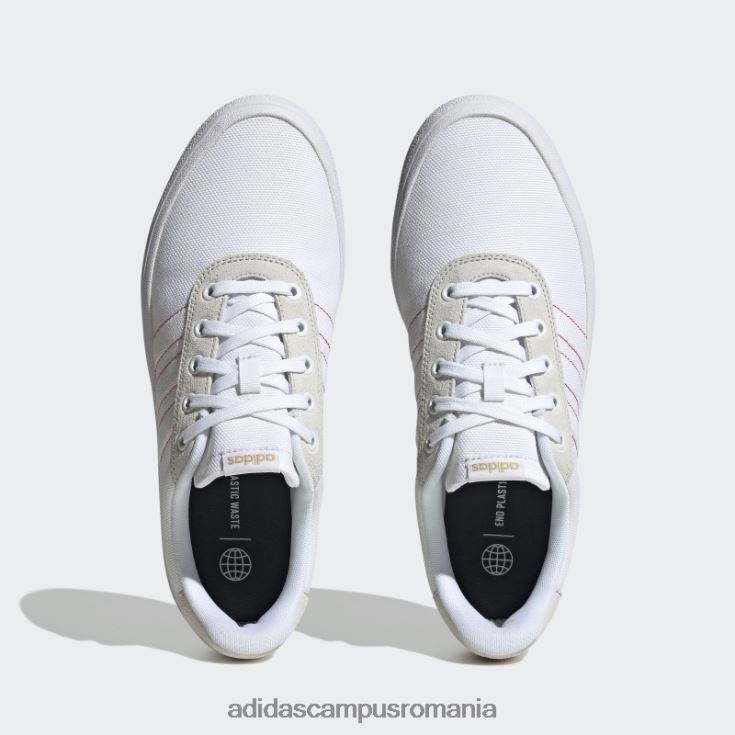 adidas campus romania Vulc raid3r pantofi cu 3 dungi alb unisex alb/stacojiu/aur mat J266N212464