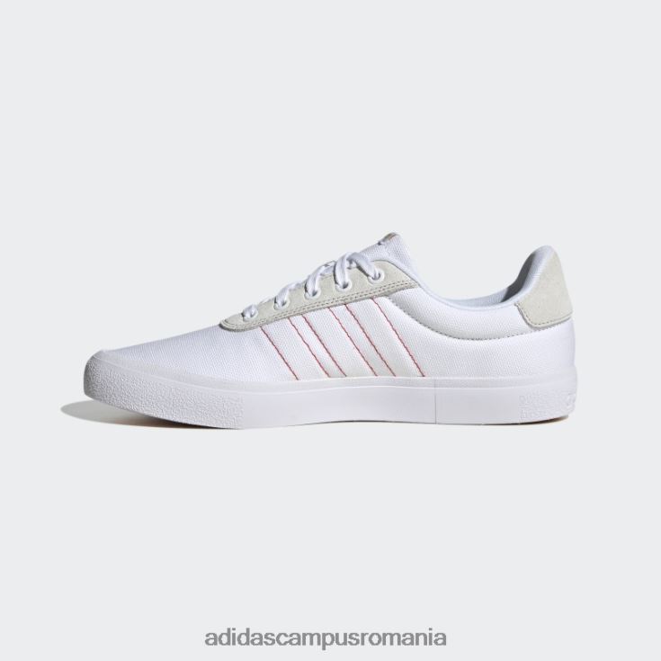 adidas campus romania Vulc raid3r pantofi cu 3 dungi alb unisex alb/stacojiu/aur mat J266N212464