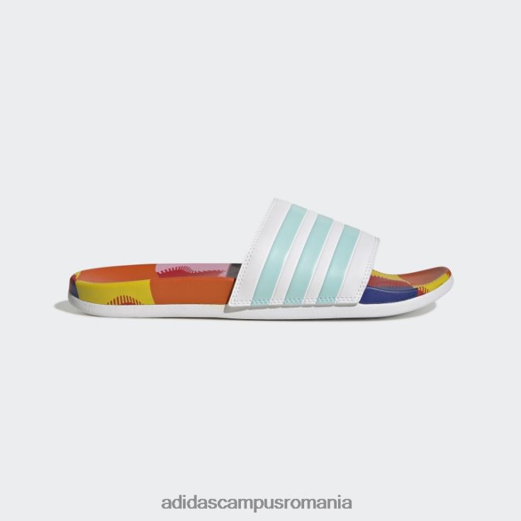 adidas campus romania adilette confort tobogane aqua unisex alb/aqua/albastru J266N24504