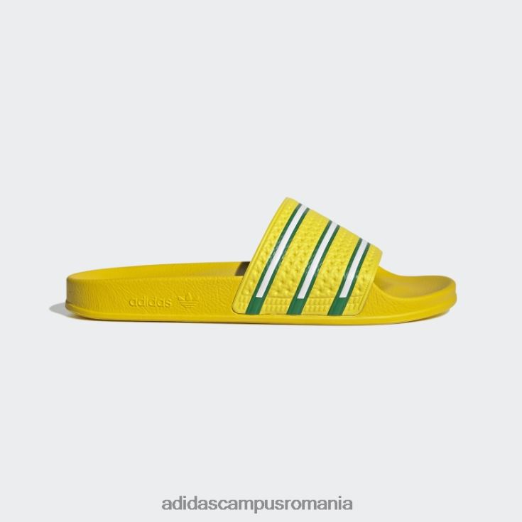 adidas campus romania adilette slides verde unisex galben/verde/alb J266N212972