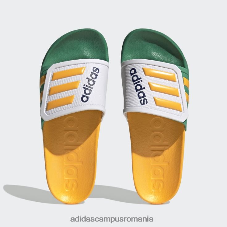 adidas campus romania adilette tnd slides gold unisex alb/auriu/verde curte J266N212826