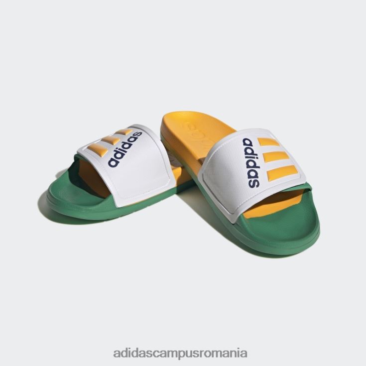 adidas campus romania adilette tnd slides gold unisex alb/auriu/verde curte J266N212826