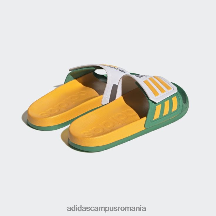 adidas campus romania adilette tnd slides gold unisex alb/auriu/verde curte J266N212826