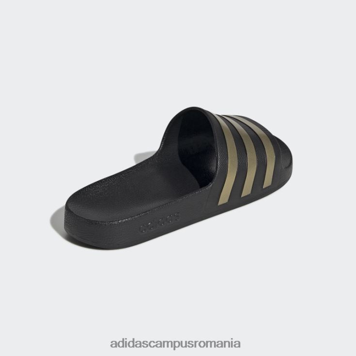 adidas campus romania diapozitive adilette aqua aurii metalic unisex negru/auriu metalic J266N2339
