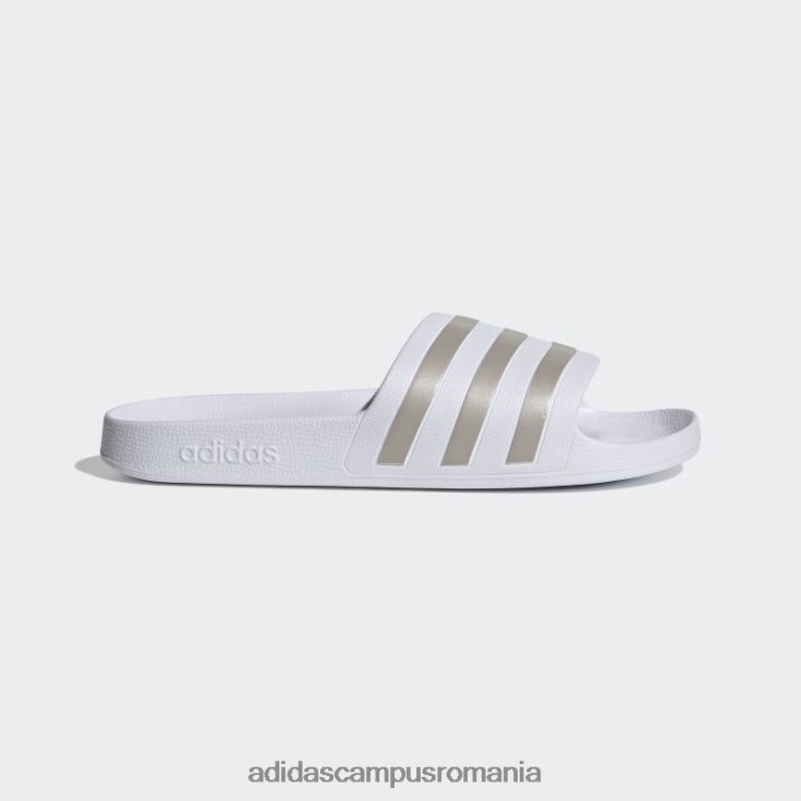 adidas campus romania diapozitive adilette aqua platinum metalic unisex alb/platină metalic J266N212395