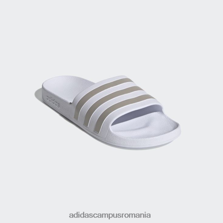 adidas campus romania diapozitive adilette aqua platinum metalic unisex alb/platină metalic J266N212395