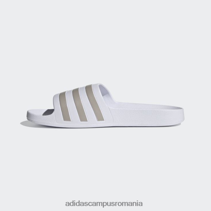 adidas campus romania diapozitive adilette aqua platinum metalic unisex alb/platină metalic J266N212395