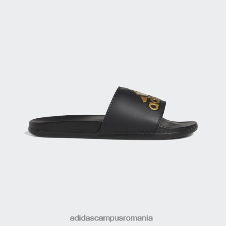 adidas campus romania diapozitive adilette comfort aurii metalic unisex negru/auriu metalic J266N2299