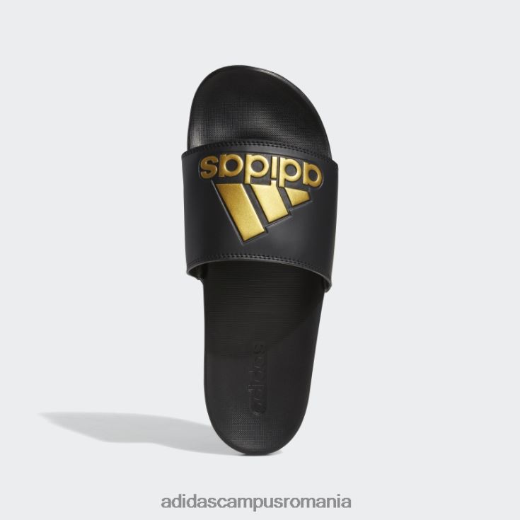 adidas campus romania diapozitive adilette comfort aurii metalic unisex negru/auriu metalic J266N2299