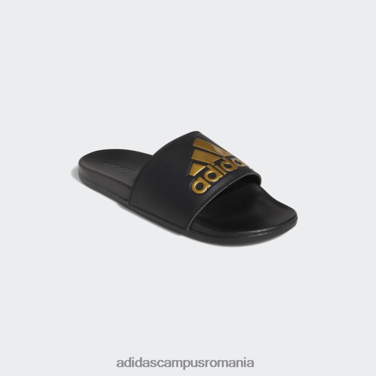 adidas campus romania diapozitive adilette comfort aurii metalic unisex negru/auriu metalic J266N2299