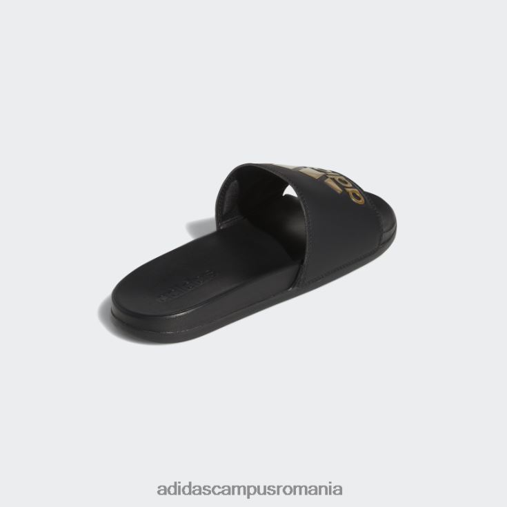 adidas campus romania diapozitive adilette comfort aurii metalic unisex negru/auriu metalic J266N2299