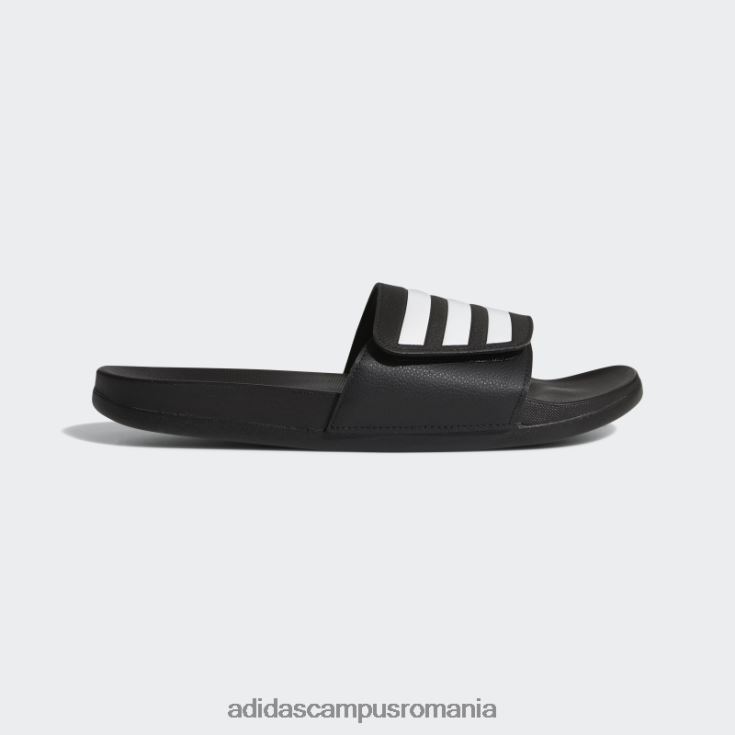 adidas campus romania diapozitive bandaj reglabile confort adilette negre unisex alb negru J266N289