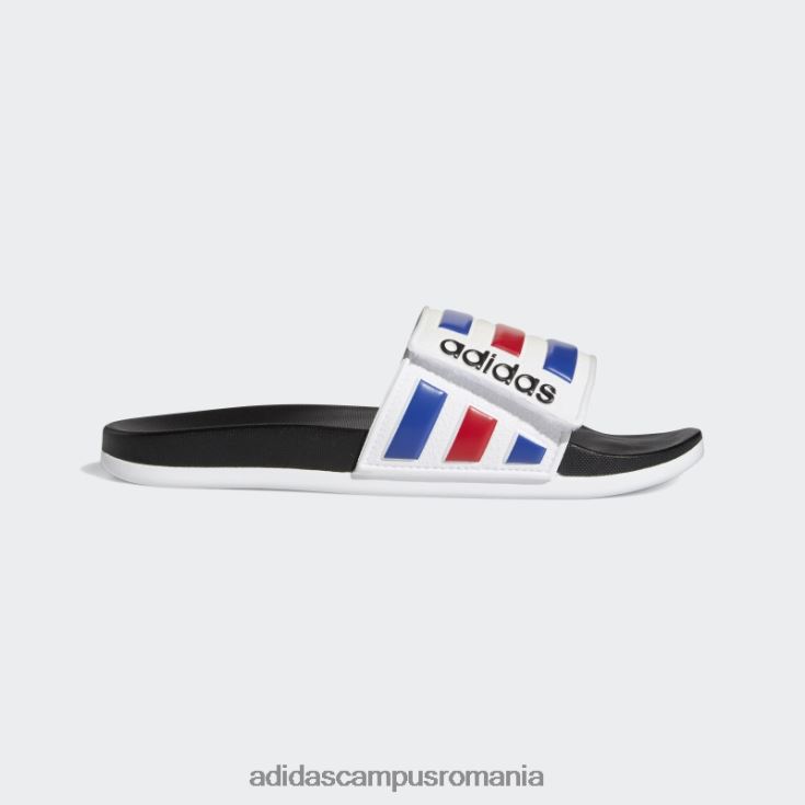 adidas campus romania diapozitive reglabile albe adilette confort unisex alb/albastru regal/stacojiu J266N212856