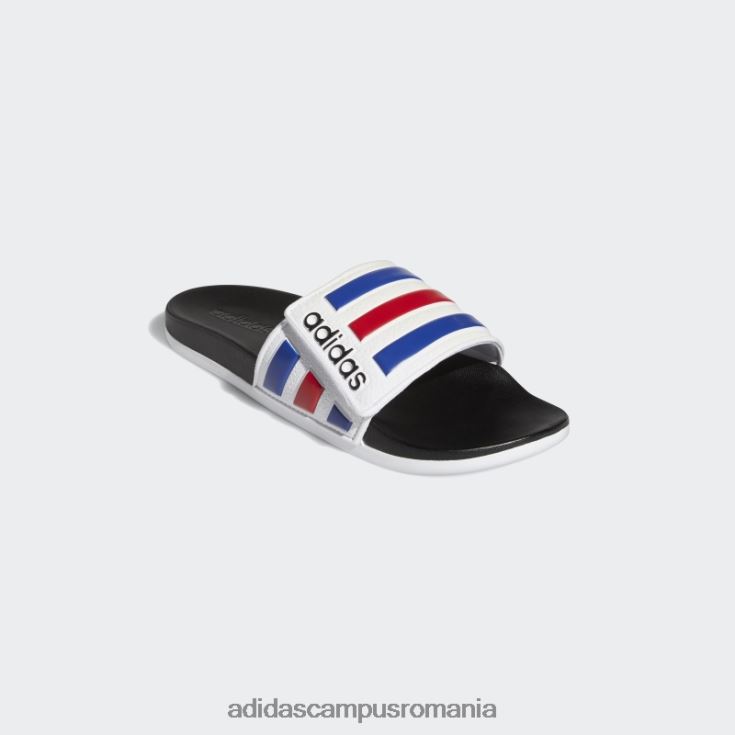 adidas campus romania diapozitive reglabile albe adilette confort unisex alb/albastru regal/stacojiu J266N212856