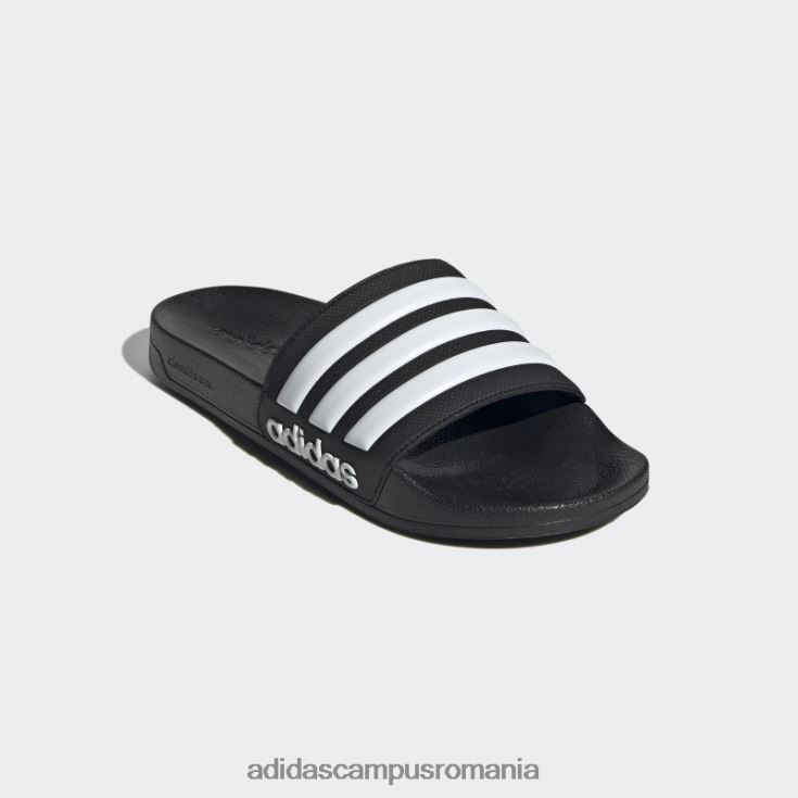 adidas campus romania duș adilette tobogane albe unisex alb negru J266N282