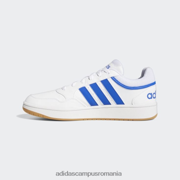 adidas campus romania hoops 3.0 low classic vintage pantofi albi unisex alb/albastru regal/gumă J266N212403