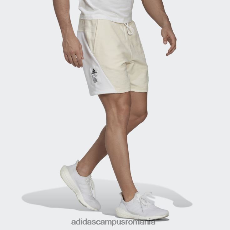 adidas campus romania pantaloni scurți nevopsiți din țesătură franțuzească inversată (neutru de gen) adidas unisex nevopsit/alb J266N21557