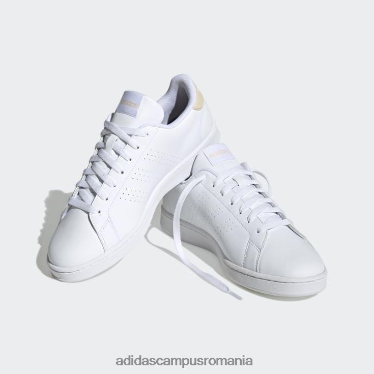adidas campus romania pantofi avantaj albi unisex nisip alb J266N212365