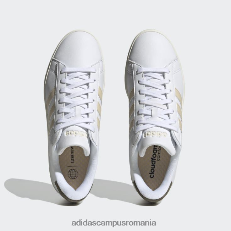 adidas campus romania pantofi confort grand court cloudfoam alb adidas unisex alb/nisip/măslin J266N212390