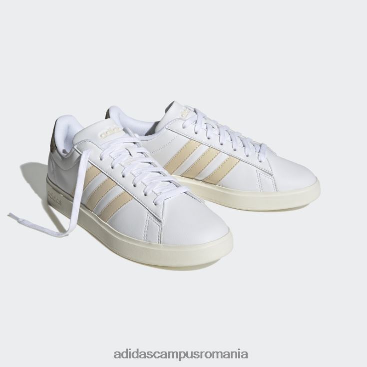 adidas campus romania pantofi confort grand court cloudfoam alb adidas unisex alb/nisip/măslin J266N212390