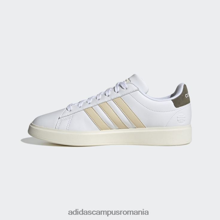 adidas campus romania pantofi confort grand court cloudfoam alb adidas unisex alb/nisip/măslin J266N212390