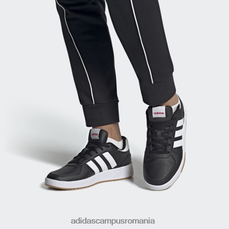 adidas campus romania pantofi courtbeat court lifestyle negri unisex negru/alb/stacojiu J266N212182