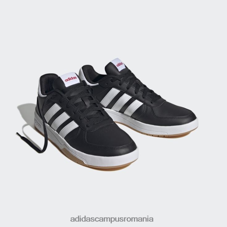 adidas campus romania pantofi courtbeat court lifestyle negri unisex negru/alb/stacojiu J266N212182