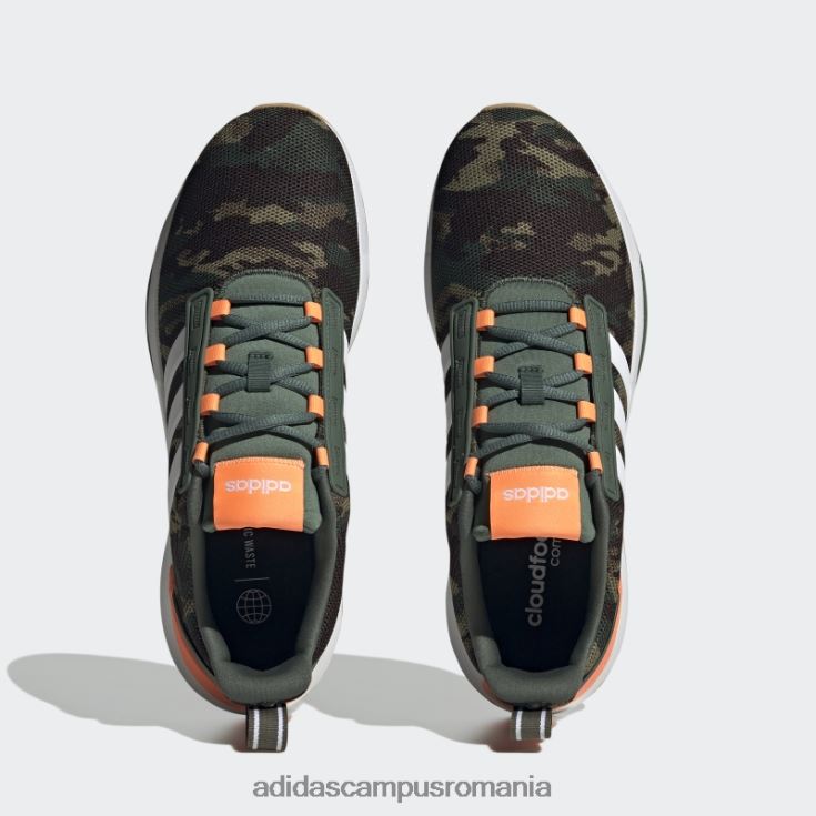 adidas campus romania pantofi de alergare racer tr21 cloudfoam lifestyle verde oxid adidas unisex oxid verde/alb/portocaliu J266N212378