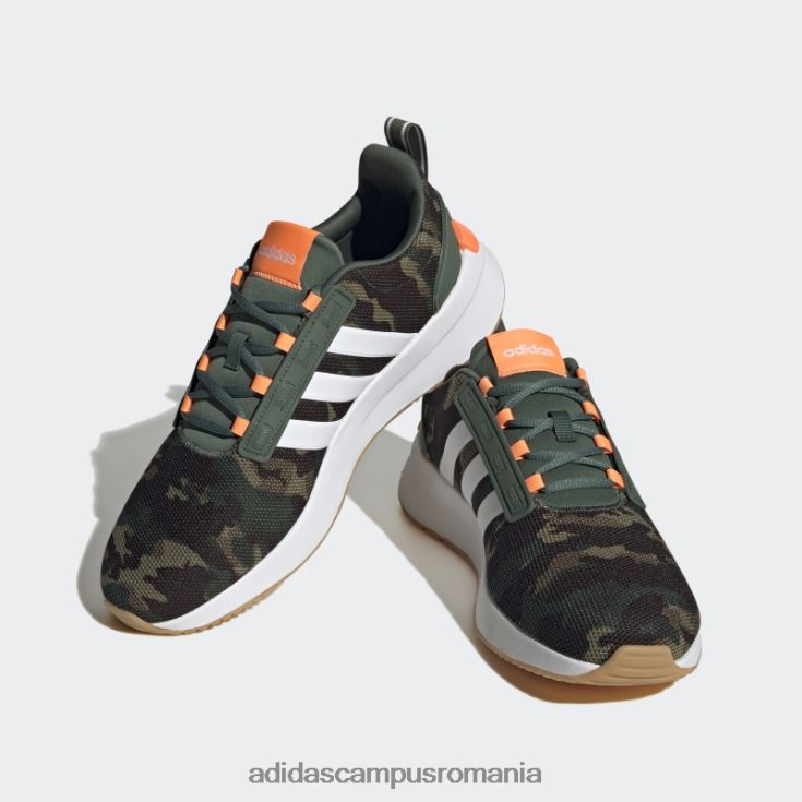 adidas campus romania pantofi de alergare racer tr21 cloudfoam lifestyle verde oxid adidas unisex oxid verde/alb/portocaliu J266N212378