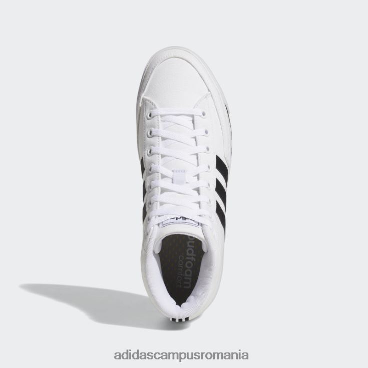 adidas campus romania pantofi de skateboarding retrovulc mid canvas alb unisex alb/negru/gri J266N212556