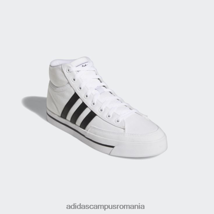 adidas campus romania pantofi de skateboarding retrovulc mid canvas alb unisex alb/negru/gri J266N212556