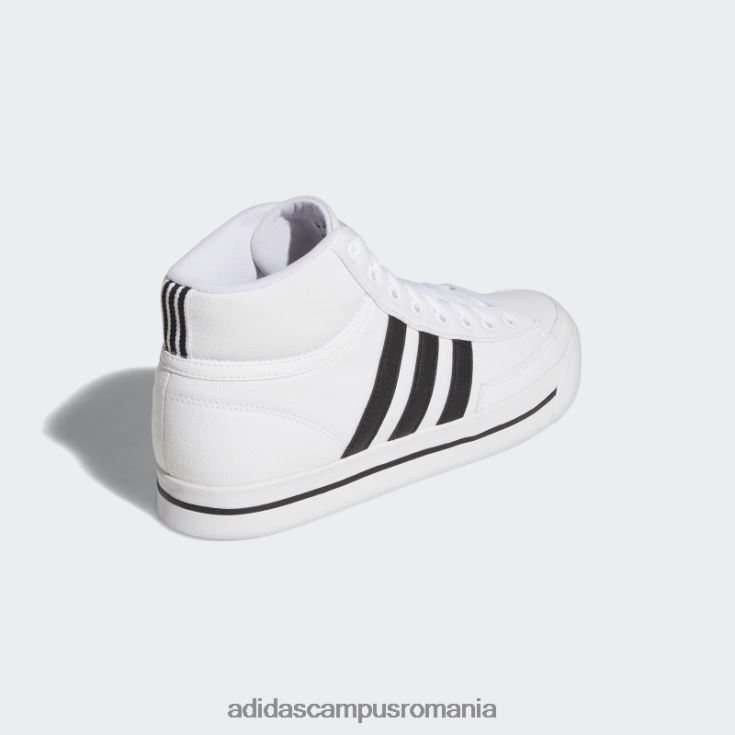 adidas campus romania pantofi de skateboarding retrovulc mid canvas alb unisex alb/negru/gri J266N212556