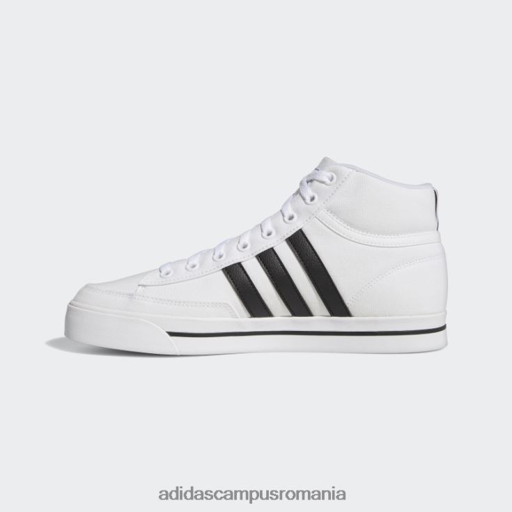 adidas campus romania pantofi de skateboarding retrovulc mid canvas alb unisex alb/negru/gri J266N212556