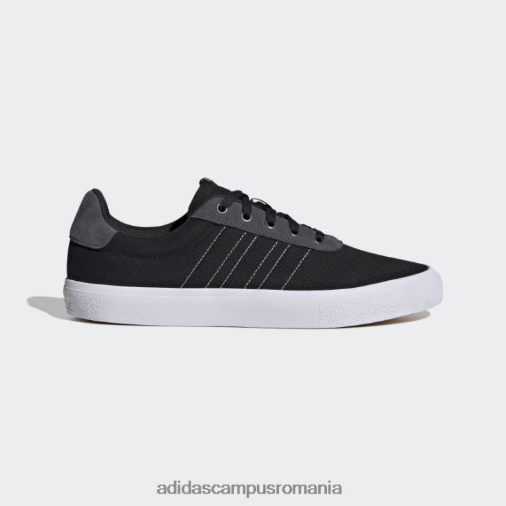 adidas campus romania pantofi negri vulc raid3r cu 3 dungi unisex negru/alb/aur mat J266N212275