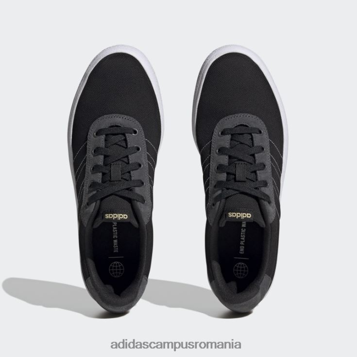 adidas campus romania pantofi negri vulc raid3r cu 3 dungi unisex negru/alb/aur mat J266N212275