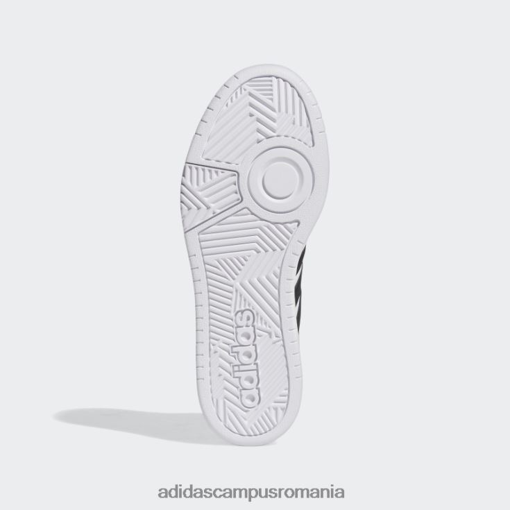 adidas campus romania pantofi vintage clasici low hoops 3.0 albi unisex alb negru J266N212219