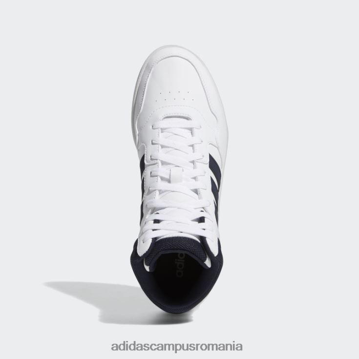 adidas campus romania pantofi vintage hoops 3.0 mid classic alb unisex alb/cerneală/roșu J266N212272