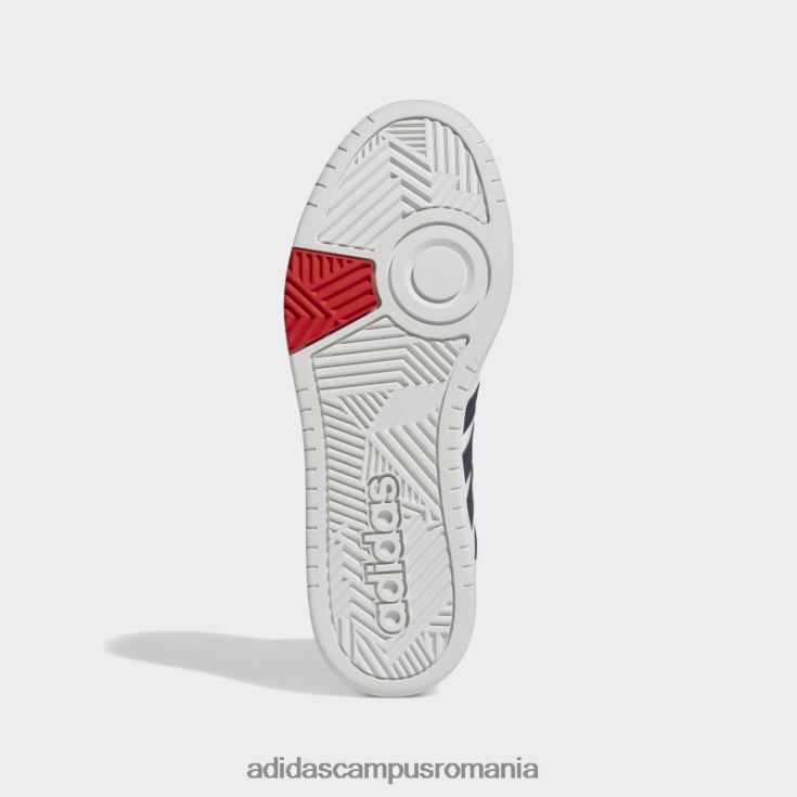 adidas campus romania pantofi vintage hoops 3.0 mid classic alb unisex alb/cerneală/roșu J266N212272