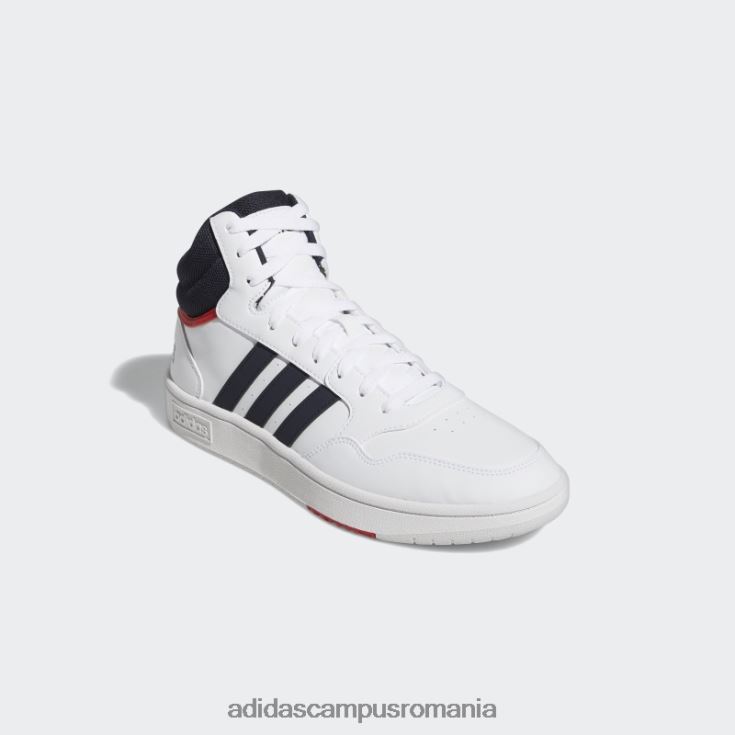 adidas campus romania pantofi vintage hoops 3.0 mid classic alb unisex alb/cerneală/roșu J266N212272