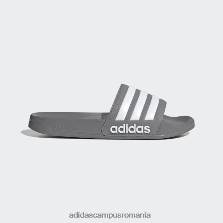 adidas campus romania tobogane de duș adilette gri unisex gri/alb J266N24253