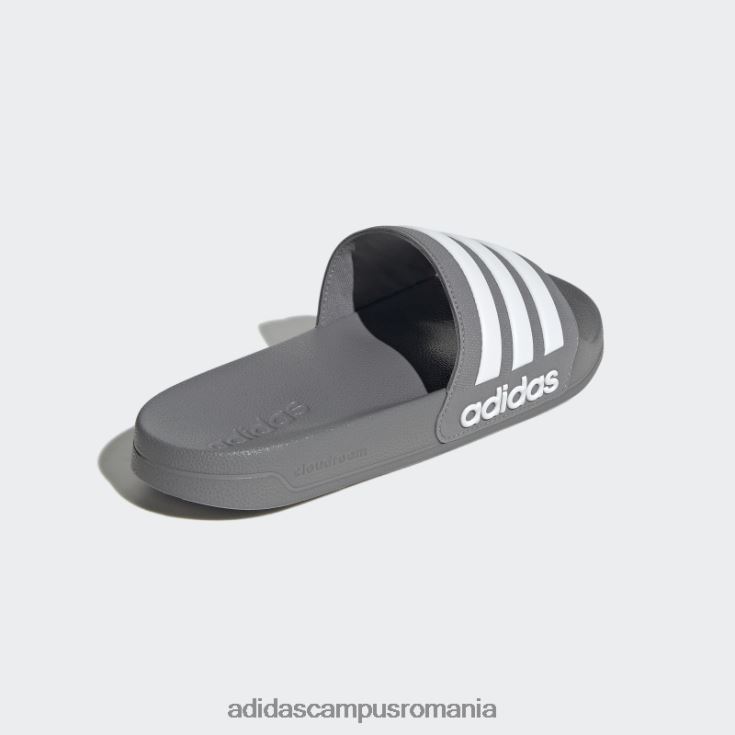 adidas campus romania tobogane de duș adilette gri unisex gri/alb J266N24253