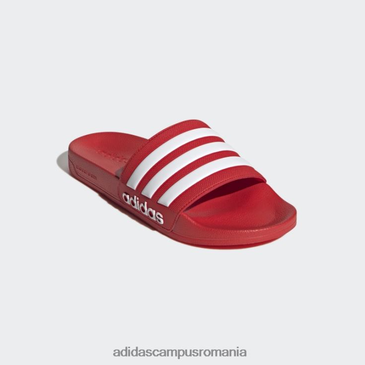 adidas campus romania tobogane de duș adilette roșii unisex rosu alb J266N212406